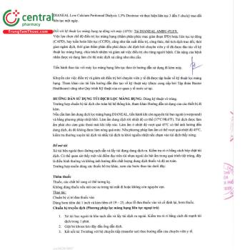 Thuốc Dianeal Low Calcium (2.5mEq/l) Peritoneal Dialysis Solution with ...