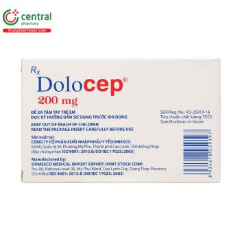 Thuốc Dolocep 200mg - kháng sinh điều trị nhiễm khuẩn hô hấp, tiết niệu