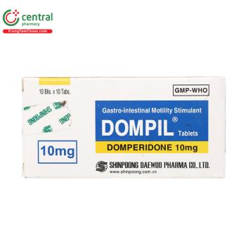 Thuốc Dompil 10mg điều trị các chứng nôn và buồn nôn