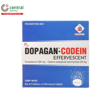 Thuốc Dopagan-Codein Effervescent giảm đau cấp tính mức trung bình
