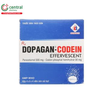 Thuốc Dopagan-Codein Effervescent giảm đau cấp tính mức trung bình