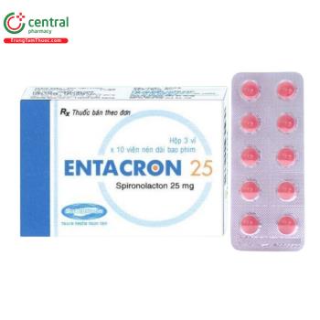 Thuốc Entacron 25 điều trị cổ trướng do xơ gan. phù gan, phù thận