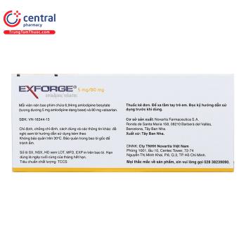 Thuốc Exforge 5mg/80mg - Thuốc điều trị tăng huyết áp
