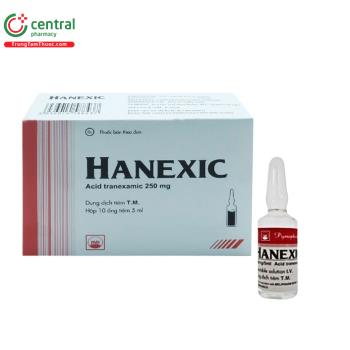Thuốc Hanexic 250mg/5ml, điều trị và dự phòng chảy máu do rối loạn fibrin