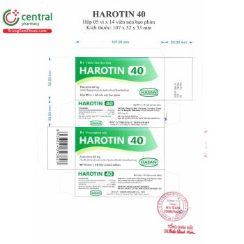Thuốc Harotin 40 (Paroxetin) điều trị trầm cảm, rối loạn ám ảnh