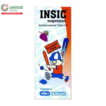 Thuốc Insic Suspension 100mg/5ml giúp hạ sốt, giảm đau và kháng viêm