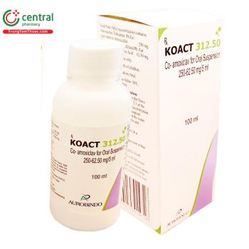 Thuốc kháng sinh Koact 312.50 điều trị nhiễm khuẩn do vi khuẩn nhạy cảm