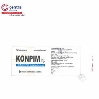 [CHÍNH HÃNG] Thuốc Konpim inj điều trị nhiễm khuẩn
