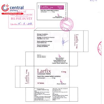 [CHÍNH HÃNG] Thuốc Larfix Tablets 4mg điều trị triệu chứng đau, viêm