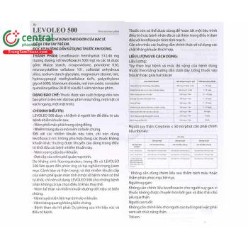 Thuốc Levoleo 500mg (1 vỉ x 10 viên) - Điều trị bệnh nhiễm khuẩn
