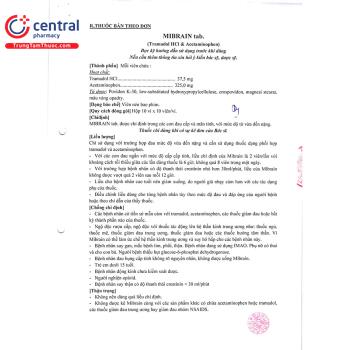 [CHÍNH HÃNG] Thuốc Mibrain tab. giảm đau mức độ vừa và nặng