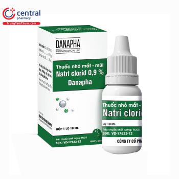Thuốc nhỏ mắt - mũi Natri clorid 0,9% Danapha