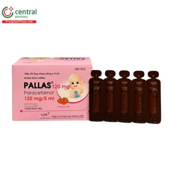 Thuốc Pallas 120mg/5ml (H/30 ống) giảm đau hạ sốt cho trẻ nhỏ