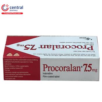 [CHÍNH HÃNG] Thuốc Procoralan 7.5mg điều trị chứng đau thắt ngực