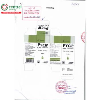 Thuốc Pycip 0,3% - Điều trị, phòng ngừa các nhiễm khuẩn ở mắt và tai