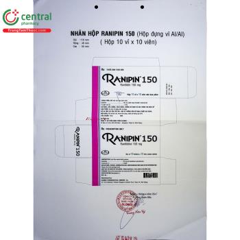 Thuốc Ranipin 150 - Điều trị loét dạ dày, trào ngược dạ dày-thực quản