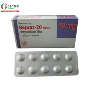 Thuốc Repraz-20 - điều trị viêm loét dạ dày, loét tá tràng cấp tính