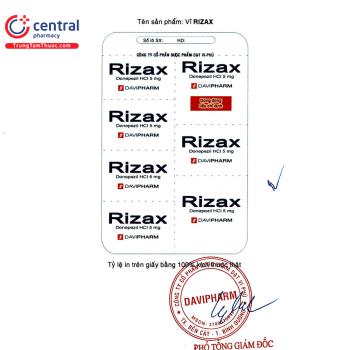 [CHÍNH HÃNG] Thuốc Rizax 5mg điều trị bệnh Alzheimer hiệu quả
