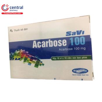 [CHÍNH HÃNG] Thuốc SaVi Acarbose 100 điều trị đái tháo đường type 2