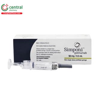 Thuốc Simponi 50mg/0.5ml điều trị viêm khớp dạng thấp, viêm khớp vảy nến