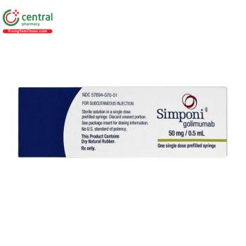 Thuốc Simponi 50mg/0.5ml điều trị viêm khớp dạng thấp, viêm khớp vảy nến