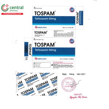 Thuốc Tospam 50mg - Điều trị những rối loạn tâm thần và thực thể