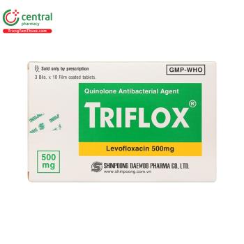 Thuốc Triflox 500mg - Điều trị tốt nhiễm trùng do vi khuẩn nhạy cảm