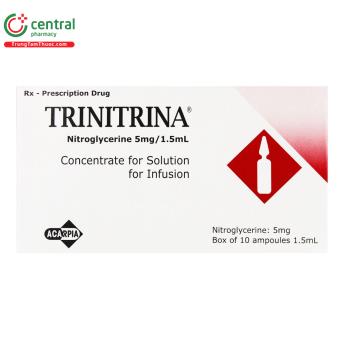 Thuốc Trinitrina dùng nhồi máu cơ tim cấp, tăng huyết áp kịch phát