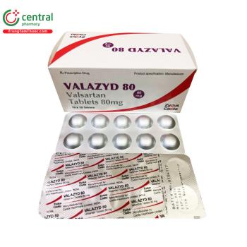Thuốc Valazyd 80 điều trị tăng huyết áp, suy tim, điều trị sau nhồi máu ...
