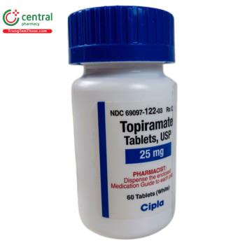 Topiramate 25mg Cipla (60 viên)