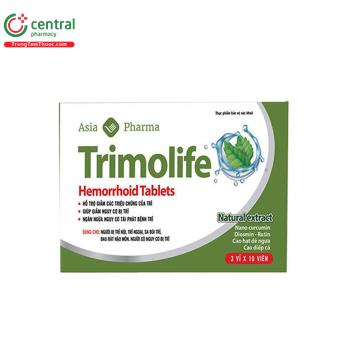 Thuốc Trimolife - Hỗ trợ nhuận tràng và tăng sức bền thành mạch