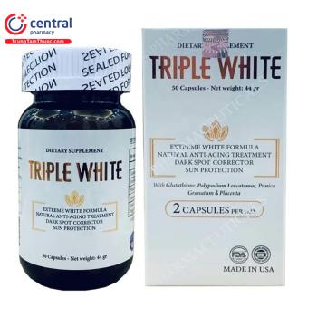 glutathione triple white Viên uống trắng da Triple White