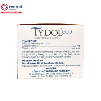 Thuốc Tydol 500 - Giảm đau hạ sốt hiệu quả mà không gây đau dạ dày