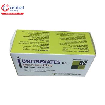 Thuốc Unitrexates 2,5mg điều trị viêm khớp dạng thấp, bệnh bạch cầu