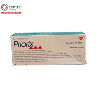 Vắc xin Priorix phòng sởi - quai bị - rubella: Lịch tiêm, thông tin kê toa