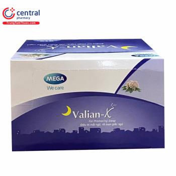 Thuốc Valian-X (Hộp 100 viên): Trị mất ngủ, lo âu, rối loạn giấc ngủ