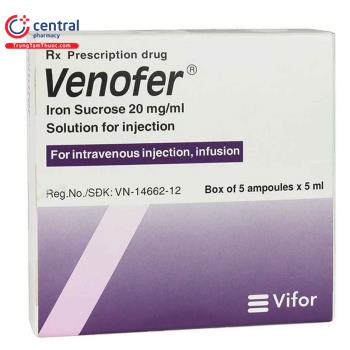 Venofer 20mg/ml ( lọ 5ml )