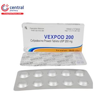Thuốc Vexpod 200 : Kháng sinh nhóm cephalosporin trị nhiễm khuẩn