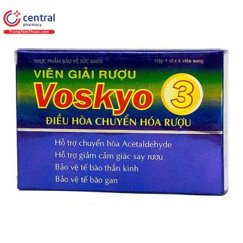 Viên giải rượu Voskyo 3 (Hộp 6 viên)