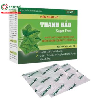 Viên ngậm ho Thanh Hầu Sugar Free