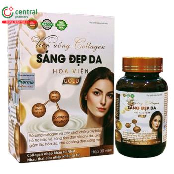 Viên uống Collagen Sáng Đẹp Da Hoa Viên Gold
