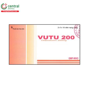 Thuốc Vutu 200 dùng điều trị các nhiễm khuẩn do vi khuẩn nhạy cảm
