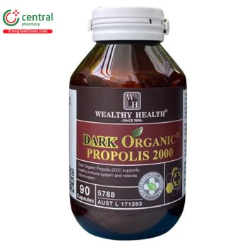 Wealthy Health Dark Organic Propolis 2000 (Hộp 90 viên)