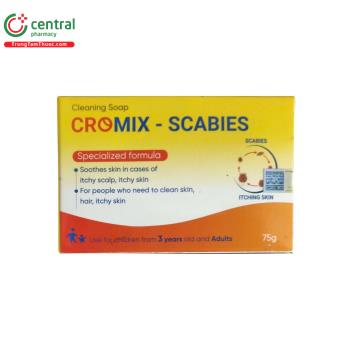 Xà bông Cromix - Scabies làm sạch da, tóc, da đầu và loại bỏ bã nhờn