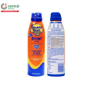 Xịt chống nắng Banana Boat Sport Ultra Sunscreen Continuous Spray SPF 100 PA++++