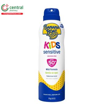 Xịt Chống Nắng Trẻ Em Banana Boat Kids Sensitive Sunscreen Spray SPF50+ PA++++