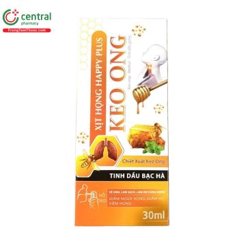 Xịt Họng Happy Plus Keo Ong