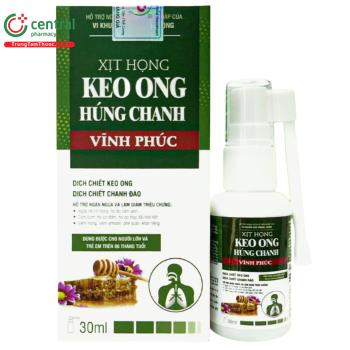 Xịt Họng Keo Ong Húng Chanh Vĩnh Phúc 30ml