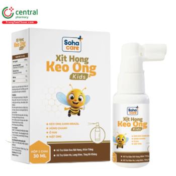 Xịt họng keo ong Kids Soha Care
