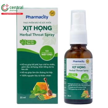 Xịt họng Pharmacity Herbal Throat Spray